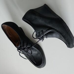 LAUREN RALPH LAUREN | Denver Nubuck Boots Wedges Charcoal Gray Sz 8B